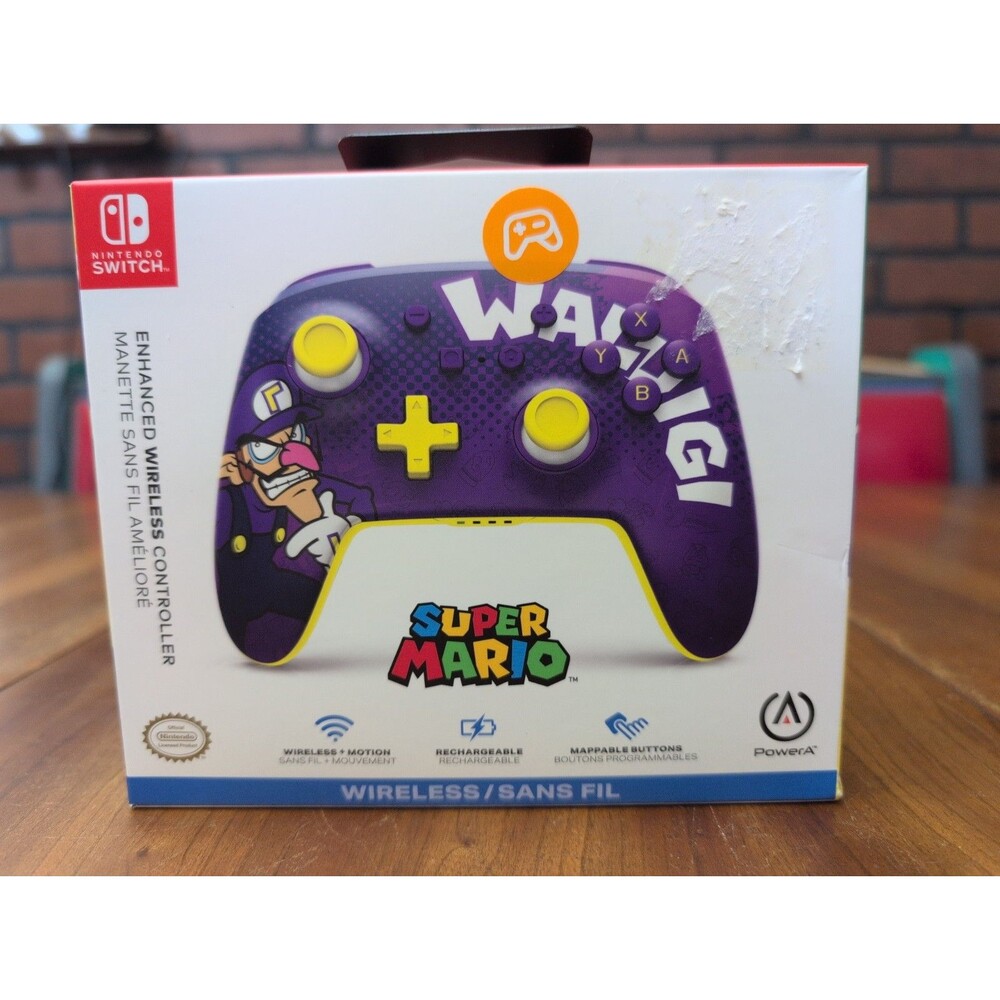 Nintendo Switch PowerA Super Mario Waluigi Enhanced Wireless Controller